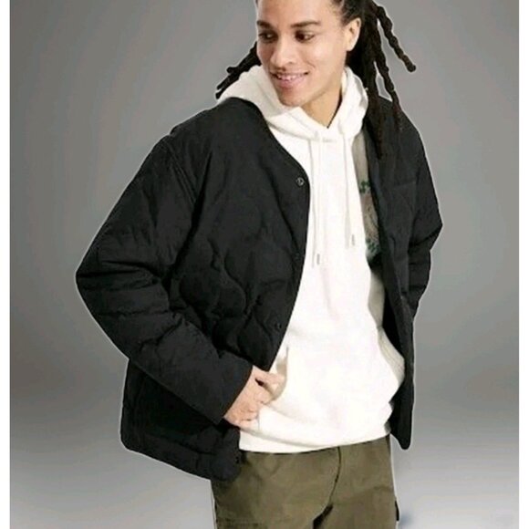 Original Use Men's Quilted Mid Weight Jacket - Black- Size XL- Snap Button Up - Picture 1 of 13